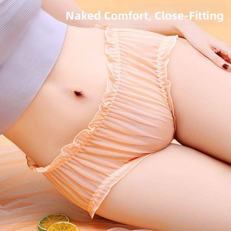 女性内衣网红热风格纯欲望性感网眼2025新蕾丝胖毫米大尺寸三角短 - 图0