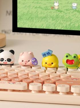 办公室创意卡通趴趴小动物工位解压电脑桌面装饰品导航仪屏幕摆件