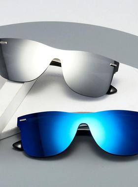 2025年新款潮流太阳眼镜男女同款连身太阳眼镜开车驾驶镜腿修颜舒