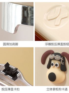 复古奶油风垃圾桶家用轻奢高颜值厨房卫生间桌面摆件收纳桶装饰品