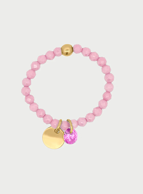 RuedesMille原创绿松石色戒指女多巴胺彩色串珠指环送女友礼物