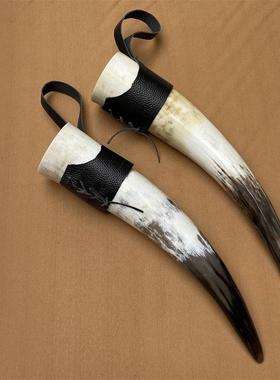 牛角酒具牛角筒复古道具装饰摆件牛角制品工艺品