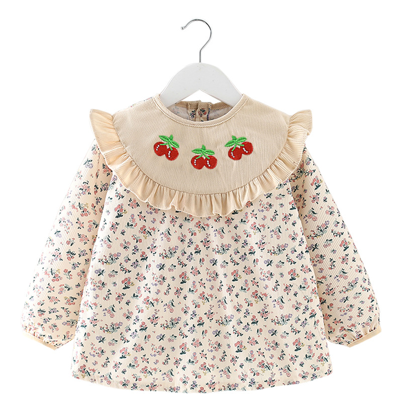 Children's smock, baby eating long-sleeved bib apron, princess waterproof, anti-dirty, fashionable autumn and winter baby clothing