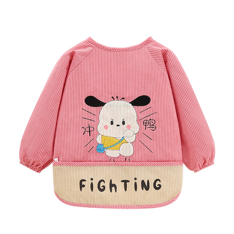Men's and women's baby smocks, children's kindergarten eating clothes, reverse dressing, long-sleeved waterproof and anti-dirty aprons, bibs, autumn and winter