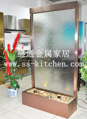 流水摆件 现代装饰屏风 新房结婚礼物 客厅隔断 水幕墙