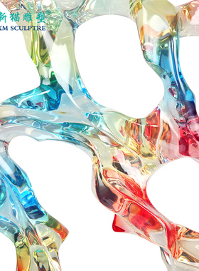 太湖石彩色雕塑艺术品客厅摆件玄关家居装饰品酒店会所售楼处摆设