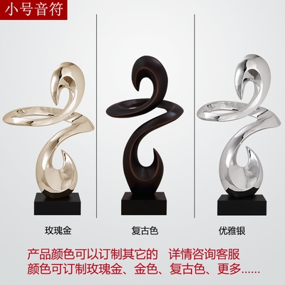 欧式现代简约酒店大堂客厅家居玄关摆件装饰品装饰工程软装工艺礼