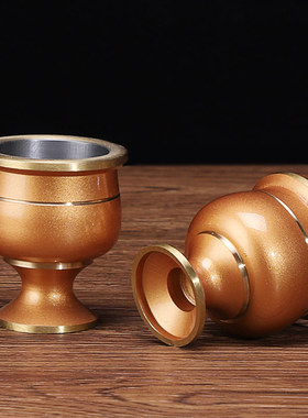 台湾纯铜酒杯供水杯供佛杯家用净水杯观音圣水杯拜神佛前财神酒杯