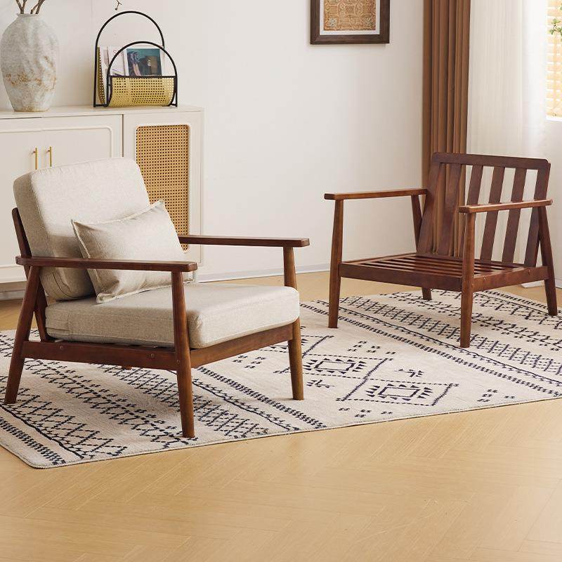 北欧实木单人沙发椅家用简约风卧室懒人单椅客厅阳台居家休闲椅子,淘宝优惠券,粉丝福利购,淘宝优惠卷