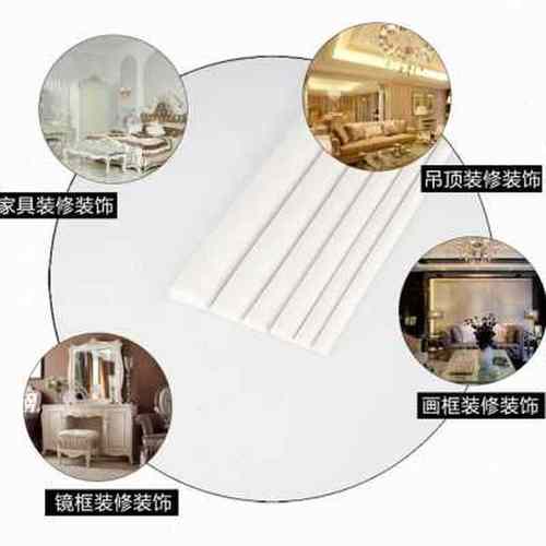 新石膏线条网红直播间背景墙轻奢卧室墙面装饰造型自装半圆麻花品 - 图0