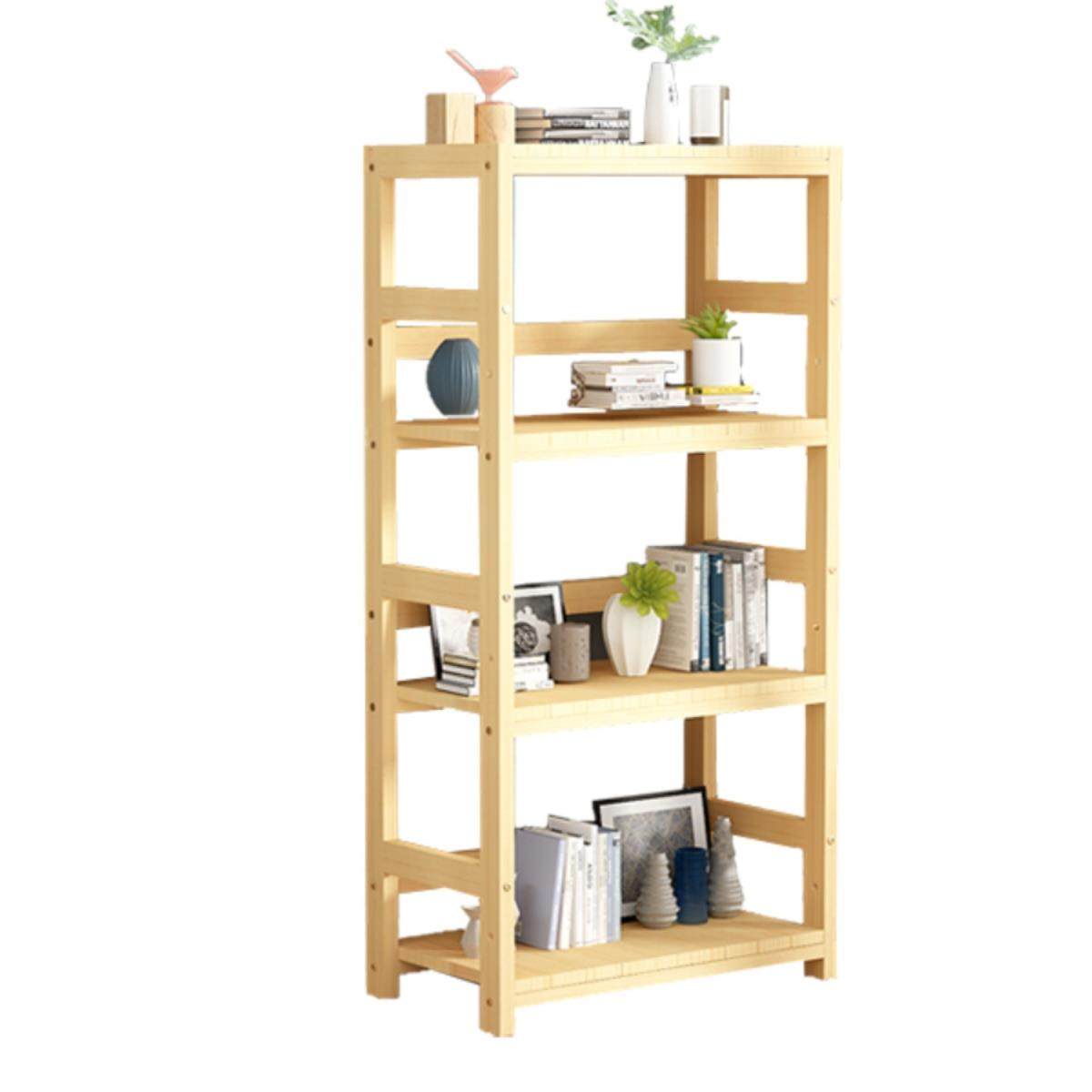 cs宽45实木置物架落地式深排骨架书架货架厨房微波炉收纳架阳台松,淘宝优惠券,粉丝福利购,淘宝优惠卷