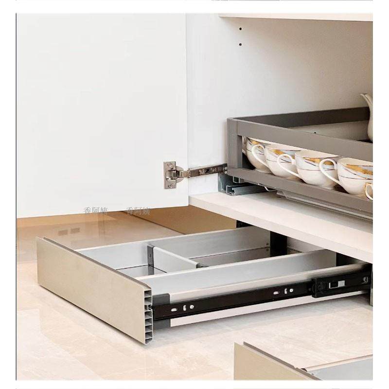 踢脚线上抽拉篮单层橱柜厨房柜体地脚线抽屉按弹式工具抽储物篮,淘宝优惠券,粉丝福利购,淘宝优惠卷