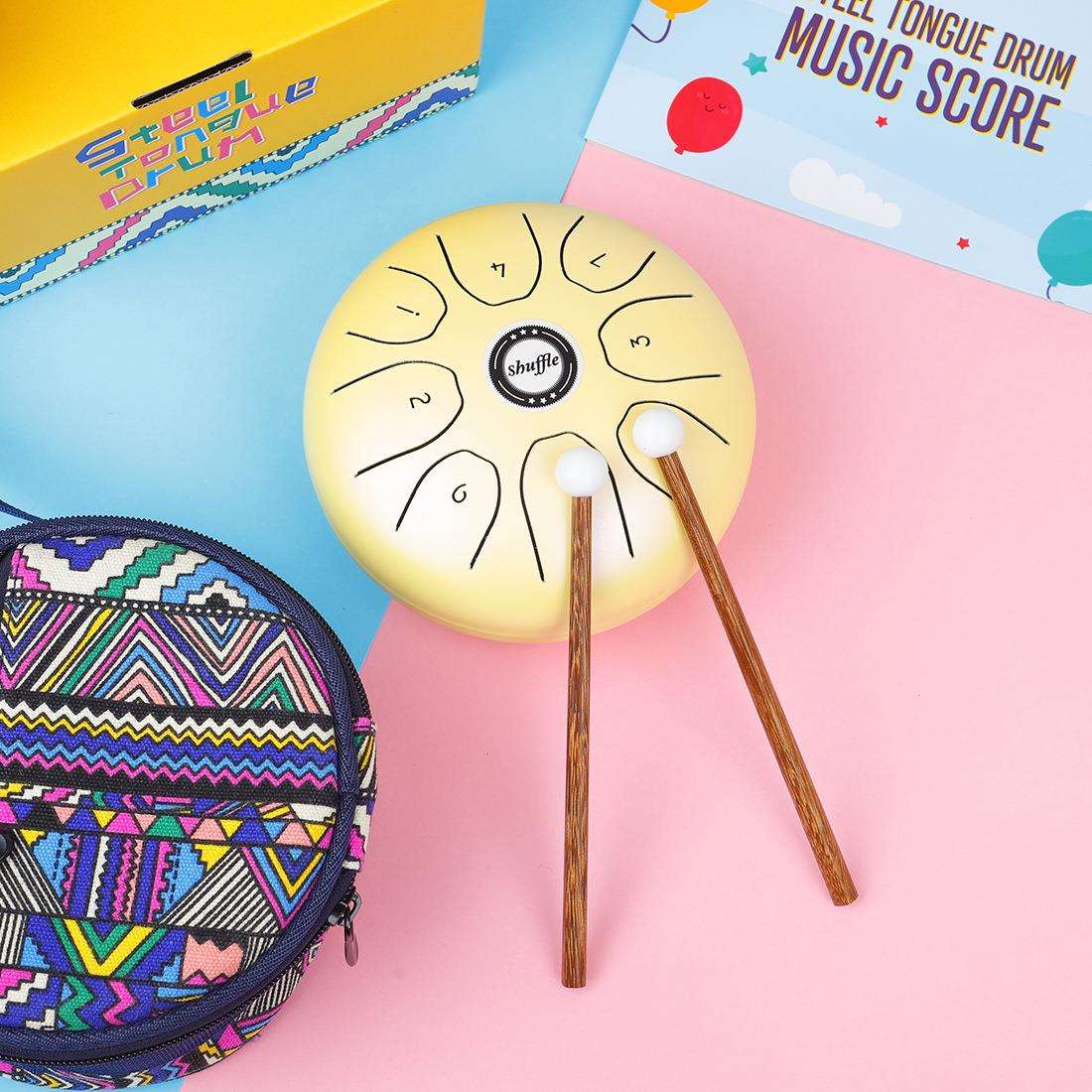 跨境热卖5.5寸空灵鼓钢舌鼓梵音鼓忘忧鼓儿童初学者打击乐器手鼓 - 图0