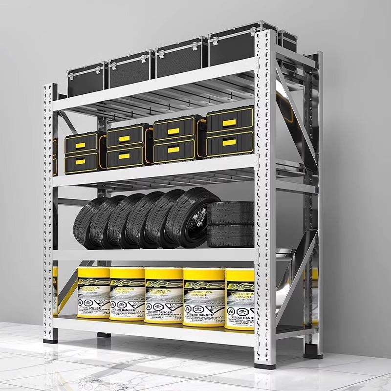 304不锈钢货架多层可调节商用置物架仓储仓库地下室冷库储物架子 - 图0