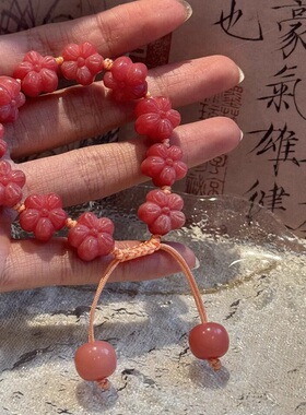 S09020 梅花菩提拼接抽拉手串  梅落琳香