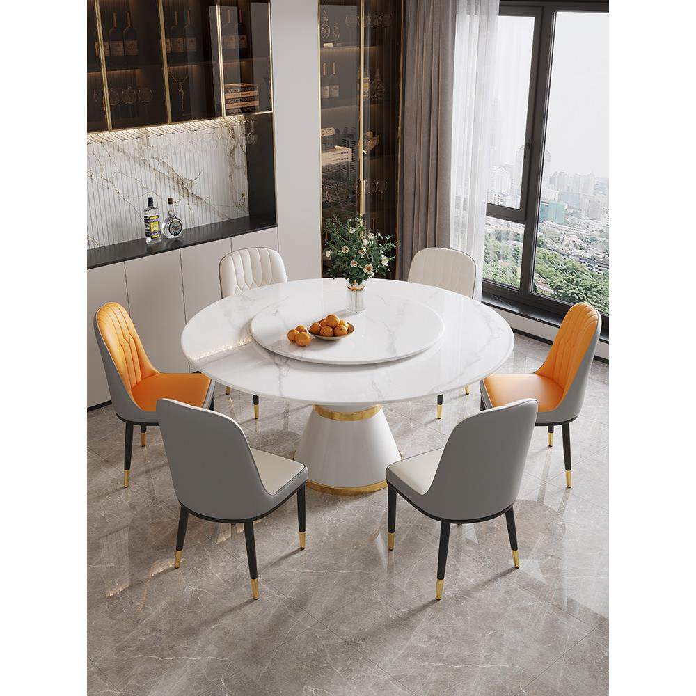 岩板餐桌椅组合2025新款轻奢现代简约家用圆桌大理石餐饮商用饭桌,淘宝优惠券,粉丝福利购,淘宝优惠卷