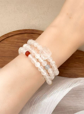 【云之歌】一味良方原创清冷感多圈白色串珠小众手链百搭女生手串