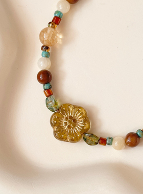 【觅踪】手工情侣闺蜜串珠小花捷克珠库克手链原创设计手串饰品