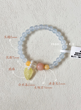 【整颗水蜜桃】一味良方原创小清新女生串珠手链小众时尚手串