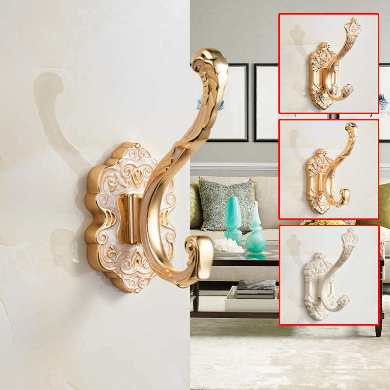欧式挂衣钩打孔固定挂钩进门玄关单个鞋柜衣柜轻奢壁挂墙上挂重物,淘宝优惠券,粉丝福利购,淘宝优惠卷