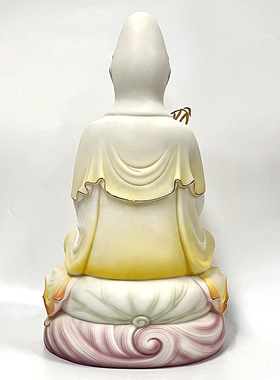 热销观音菩萨家用供奉观音佛像陶瓷汉白玉观音菩萨家用供奉观音佛