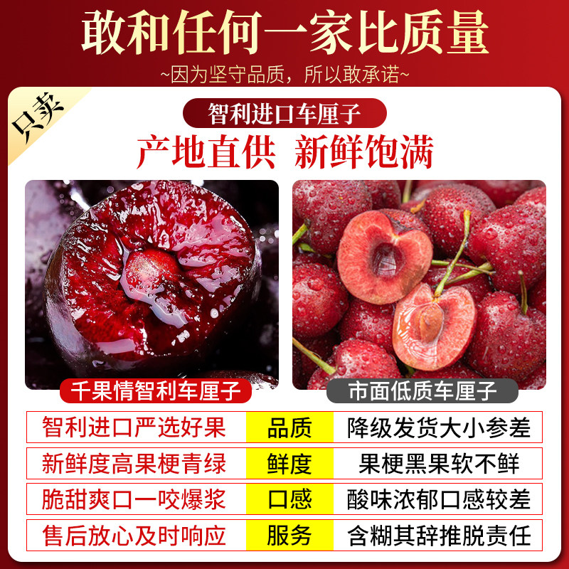5斤4J智利进口车厘子新鲜水果红黑大樱桃脆甜多汁整箱包邮,淘宝优惠券,粉丝福利购,淘宝优惠卷