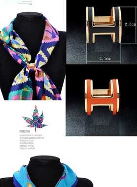 好货Korean simple three - ring silk scarf buckle 100 tching