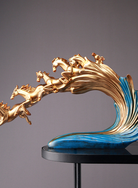 现代简约办公室摆件家居客厅酒柜玄关装饰品欧式招财马开业送礼品