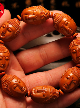 新品橄榄核手串大日如来佛祖单粒文玩核雕手工雕刻释迦摩尼佛头吊