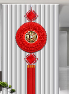 好货圆形真铜钱中国结挂件玄关背景墙挂饰大号壁挂装饰招财