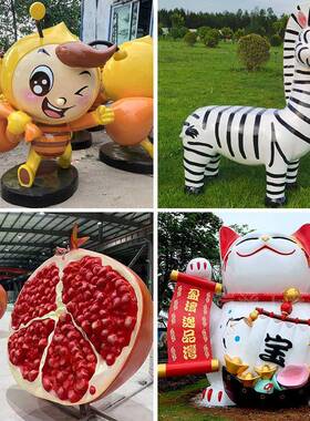 璃钢卡通园仿真动物景观雕塑户外园林公定玻制头源厂家玻璃35976