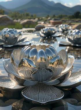 型不锈钢雕园塑定制大厂家户外林地景观水景镜面产不锈465556钢雕