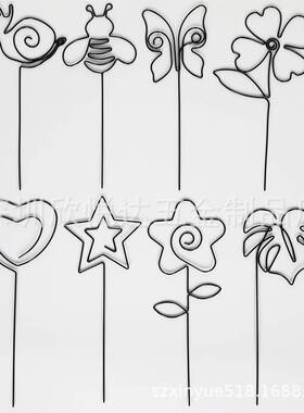 现代简约铁艺造型插花烤漆铁艺造型工艺礼品摆饰礼品插花辅助器