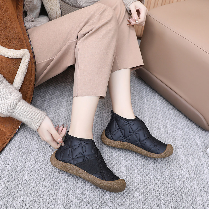 冬季新款雪地靴防水加绒女鞋保暖舒适妈妈棉鞋耐磨防滑一脚蹬女棉,淘宝优惠券,粉丝福利购,淘宝优惠卷