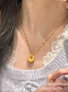 钛钢项链小方糖星光素链不掉色