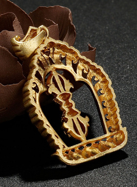 尼泊尔纯铜一字五股金刚杵吊坠橛带外框吊坠汽车挂饰