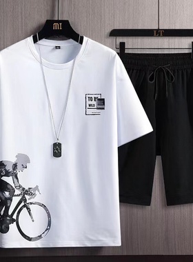 极速2022 Summer Mens Tracksuit 2 Piece Set Fashion Casual S