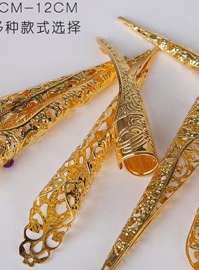 指甲套美甲穿戴式清宫妃嫔假长套皇后娘娘古代简约配饰品手指套尖