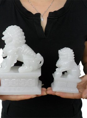 极速包邮纯铜狮子摆件一对大号工艺礼品摆饰树脂北京狮创意客厅家