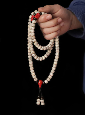 星月菩提子108颗手串正月高密文玩手链男女佛珠项链朱砂配饰车挂