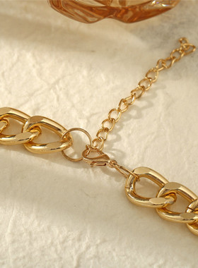 好货Modyle New Fashion Gold Color Punk Vintage Necklaces Thi