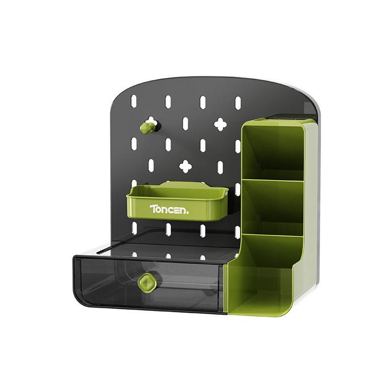 Household desktop hole board storage rack drawer-type student desk stationery office station organizer storage box