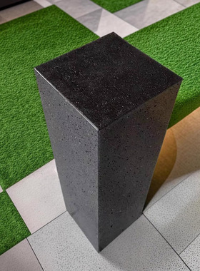 黑色洞石天然大理石底座雕塑台