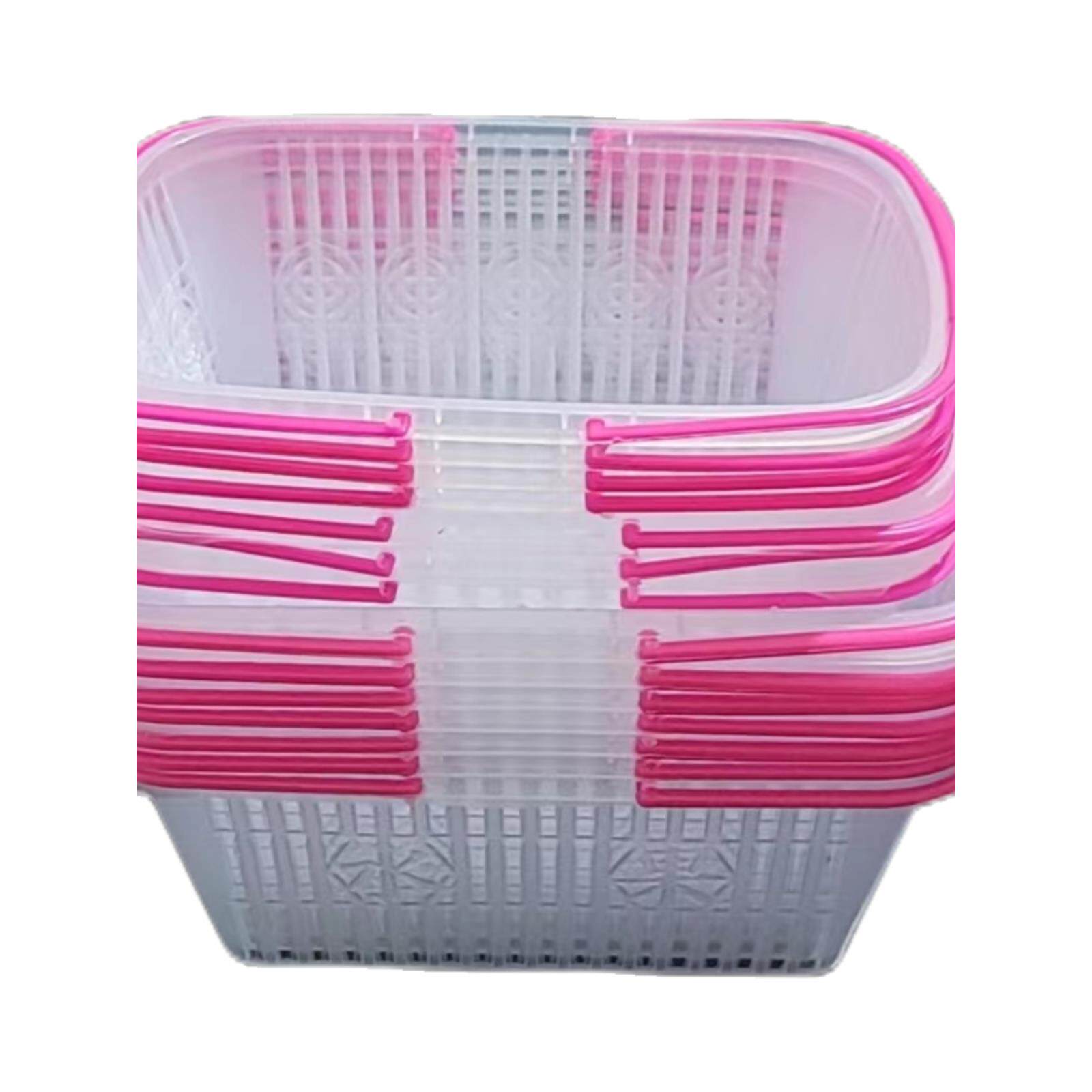 50Pcs草莓篮杨梅篮塑料便携式水果篮新材料白橙葡萄采摘 - 图1