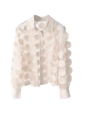 样板房陈设女士衬衫缎面丝绸简约时尚开衫衬衣展厅衣帽间柜子上衣