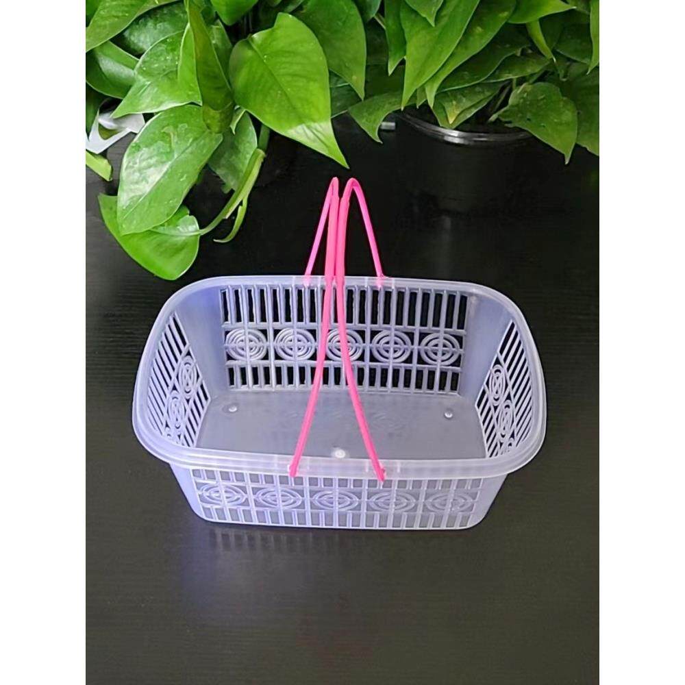 50Pcs草莓篮杨梅篮塑料便携式水果篮新材料白橙葡萄采摘 - 图0