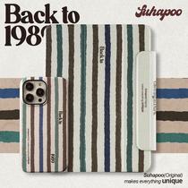 suhapoo shell curation Back to1989 retro stripes 2024 all-inclusive ipad protective case air4