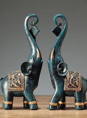 热销【热卖款】大象玄关摆件客厅电视酒柜家居装饰品房间开业创意