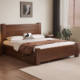 Modern and simple solid wood bed 1.8m double bed master bedroom economical same-day delivery home 1.5m single bed