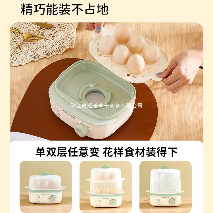 电蒸锅家用蒸煮炖一体早餐机双层宿舍小型蒸煮蛋器多功能蒸锅 - 图1